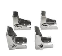 Folding Locking Hinge Household Hardware Folding Hinge 4pcs 90 Degree Convenient Self-Locking Silver Stainless Steel Strong