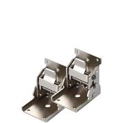 Folding Locking Hinge The Heavy-Duty Folding Bracket with 90-Degree Self-Locking Hinges for Table Legs and Ledges, 330 Pounds Per Piece(Silvery-2PCS)