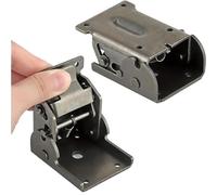 Folding Locking Hinge The Heavy-Duty Folding Bracket with 90-Degree Self-Locking Hinges for Table Legs and Ledges, 330 Pounds Per Piece(Black-2PCS)