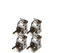 Folding Locking Hinge The Heavy-Duty Folding Bracket with 90-Degree Self-Locking Hinges for Table Legs and Ledges, 330 Pounds Per Piece(Silvery-4PCS)