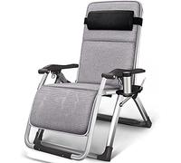 Folding Loungers Zero Gravity Chair Portable Recliner Cotton Folding Chair Folding Reclining Garden Chairs for Garden and Outdoor Camping,A