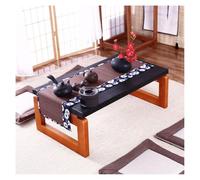 Folding Low Coffee Table - Wood Meditation Table for Sitting on the Floor Kotatsu Style Versatile Side Desk & Laptop Table for Living Room Bedroom Office