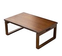 Folding Low Table Japanese Bamboo Square Dining MultiFunctional Small Desk for Home Living Room Natural Finish