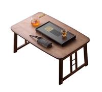 Folding Low Tea Table, Natural Floor Table for Bedroom & Living Room, Space-Saving Design, Ideal for Sitting on the Floor