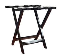 Folding Luggage Rack - Extra-Wide Bamboo Design for Easy Access, Ideal for Hotels, Home Guest Rooms & Travel Storage Solution