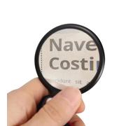 Folding Magnifying Glass - Upgraded Small Magnifier 5X with Protective Leather Cover | Handheld Science Learning Toy for Kids, Educational Exploration Tool for Preschool, Nature, Birthday Present