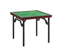 Folding Mahjong Table 33-Inch Portable Game Table with Green Playing Surface and Drawer for Mahjong Domino Poker Card Games