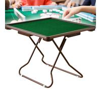 Folding Mahjong Table 35" Multifunction Game Table Square Card Table for 4 Players with Cup Holders & Drawer