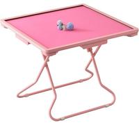 Folding Mahjong Table - 4 Player Square Card Table with Cup Holders & Drawer, Portable Board Game for Mahjong, Poker, Blackjack