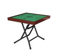 Folding Mahjong Table Folding Mahjong Table Foldable Household Square Poker Card Game Tables(Color2)