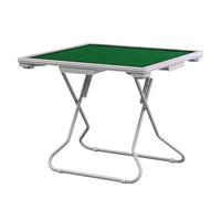 Folding Mahjong Table for 4 Players, Portable Game Table with Cup Holders & Drawer for Mahjong, Poker, Cards, Dominoes & Board Games
