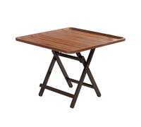 Folding Mahjong Table - Portable 31-Inch Card Table with Collapsible Legs for Domino and Poker Games