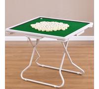 Folding Mahjong Table - Portable Poker Card Game Table for 4 Players - Includes Cup Holders and Trays