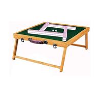 Folding Mahjong Table - Portable Square Game Table for 4 Players with Green Playing Surface, Ideal for Family Gatherings, Dorms, and Parties