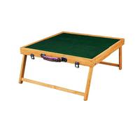 Folding Mahjong Table - Portable Square Game Table for 4 Players with Green Playing Surface, Ideal for Family Gatherings, Dorms, and Parties