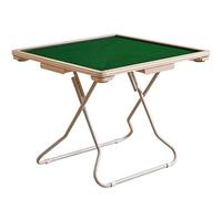 Folding Mahjong Table with Cup Holder and Drawers, Square Card Table for 4 Players, Wear-Resistant Desktop for Poker, Mahjong, and Board Games