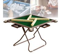 Folding Mahjong Table with Cup Holders & Drawers for 4 Players | Folding Card Table with Cup Holders and Drawers, Ideal for Family Game Night, Perfect for Poker, Board Games, and Mahjong