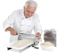 Folding Manual Dough Rolling Machine for Bakery, Pizza and Croissants, Stainless Steel Pastry Roller with Adjustable Thickness, Commercial Domestic 90 x 40 cm