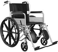 Folding Manual Wheelchair, Adjustable Legs Sitting on All-Terrain Wheelchairs are Suitable for Adults and The Elderly A,A