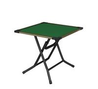 Folding Maong Table Square Card Game Table for 4 Players with Wear-Resistant Felt Top, Portable Aluminum Edge Design for Poker Blackjack Home Entertainment
