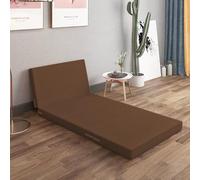 Folding Mattress Single, Tri Fold Memory Foam Mattress With Washable Cover For Travel, Camping, Caravan, Guest Bed, Floor Use,brown,60x200x8cm