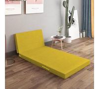 Folding Mattress Single, Tri Fold Memory Foam Mattress With Washable Cover For Travel, Camping, Caravan, Guest Bed, Floor Use,yellow,90x200x8cm