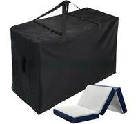 Folding Mattress Storage Bag, Tri Fold Carry Case, Heavy Duty Portable Pouch, Protective Organizer Design for Memory Foam Guest Bed Travel Moving Transport Trip Home Storage