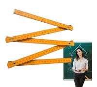 Folding Measuring Rod - Folded Carpenter Ruler | Wooden Folding Ruler, Reliable Metric Scale Ruler, School Supplies Ruler, Measuring Ruler, Folding Scale, Perfect For E