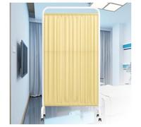 Folding Medical Privacy Screen - 3-Panel Room Divider, 70.8"x35.4" Mobile Privacy Screen - Dark Blue Protective Parti(Yellow,5-panel)