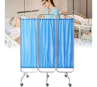Folding Medical Screen, Medical Privacy Screen With Silent Wheel, Foldable Room Divider Temporary Fence, For Ward Emergency Room Sanatorium Beauty Salon(3 folds)