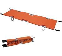 Folding Medical Stretcher - Aluminum Alloy First Aid Rescue Stretcher with 10 Handles for Mobile Injured and Mountain Rescue