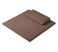 Folding Meditation Cushion Thick Natural Hemp Core Yoga Pillow 31"x31" Coffee Color Comfortable Futon for Mindfulness & Relaxation Ideal for Home & Studio Use