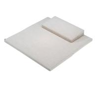 Folding Meditation Cushion with Natural Hemp Core Thickened Yoga Pillow Off White 24x24 inches Comfortable Futon for Mindfulness & Relaxation