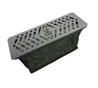 Folding Mesh Basket for IGT Table 0.5 Unit, Aluminium Alloy Drainage Storage Rack with Nylon Net, Quick-Dry for CAMP Kitchen Organiser for Cutlery and Condiments, Black(Style C)