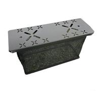 Folding Mesh Basket for IGT Table 0.5 Unit, Aluminium Alloy Drainage Storage Rack with Nylon Net, Quick-Dry for CAMP Kitchen Organiser for Cutlery and Condiments, Black(Style B)