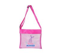 Folding Meshes Beach Bag Portable Sea Shell Collecting Adjustable Shoulder Strap Kids Sand Toy Organizers Single Shoulder Backpack