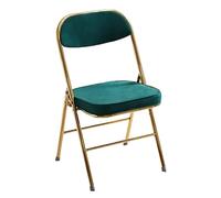 Folding Metal Dining Chairs with Padded Seats Sturdy Back Space Saving Foldable Design Rectangular Shape Ideal for Indoor Use Straight Legs for Stability