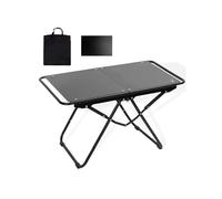 Folding Metal Grill Side Table with Storage BagPortable Camping Table for Beach BBQ Fishing Balcony Gardenge 80.5 x 50cm Outdoor Furniture