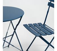 Folding Metal Outdoor Garden Bistro Patio Set 2 x Chairs & Coffe T