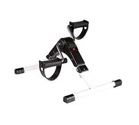 Folding Mini Exercise Bike Portable Home Pedal Exerciser Rehabilitation Training Machine(White)