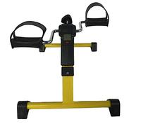 Folding Mini Exercise Bike Portable Home Pedal Exerciser Rehabilitation Training Machine(Yellow)