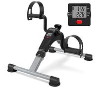 Folding mini Exercise Bike Portable Pedal Exerciser Desk Bike with LCD Displays for Arms and Legs Low Impact Exercise (GRAY)