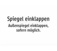 Folding Mirror - Folding Wing Mirror If Possible - Sticker A4: 297 x 210 mm - No Graphics, Text Only