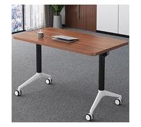 Folding Mobile Conference Table Multifunctional Standing Desk for Office Meeting Room & Classroom Brown 140x60x75cm - Portable Training Table Solutions