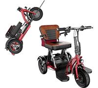 Folding Mobility Scooter,Foldable Lightweight Electric 3-Wheel Scooter, 3 Speed Adjustment, Adults Rear Wheel Dual drive-55km(48V8AH/30KM)