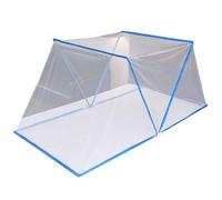 Folding Mosquito Net Tent Canopy Curtains for Beds, Summer Indoor Portable Lightweight Bed Canopy for Twin Single Full Queen Size Bed,Blue,190x180x80cm