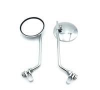 Folding Motorcycle Mirrors Electroplated Motorcycle Rearview Mirror Round Modification Back Up Reflective Lens Universal Fit Iron Material Square