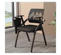 Folding Office Chair with Arm, Guest Nesting Stacking Chairs, Mesh Back, Extra Large Writing Board, Ergonomic Padded Seat for Home, Party, Church(Gray)