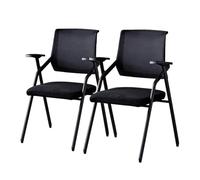 Folding Office Chair with Armrest, Breathable Mesh Back for Company, School, and Waiting Room Training
