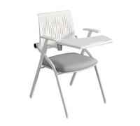 Folding Office Chair with Attached Desk, Mesh Design for Office, Guest Reception, Waiting Room and Conference, No Wheels